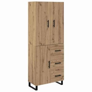 vidaXL Vysok&yacute; bufet 2 pcs Artisanov&yacute; dub 69,5 x 34 x 180 cm