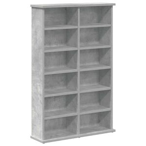 vidaXL CD skř&iacute;ň Betonově &scaron;ed&aacute; 60 x 17 x 92 cm Kompozitn&iacute; dřevo