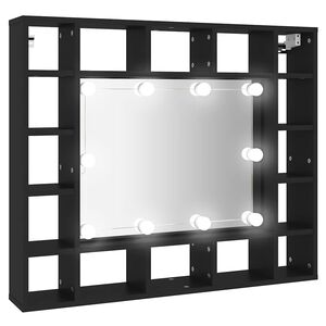 vidaXL LED zrcadlov&aacute; skř&iacute;ňka čern&aacute; 91 x 15 x 76,5 cm