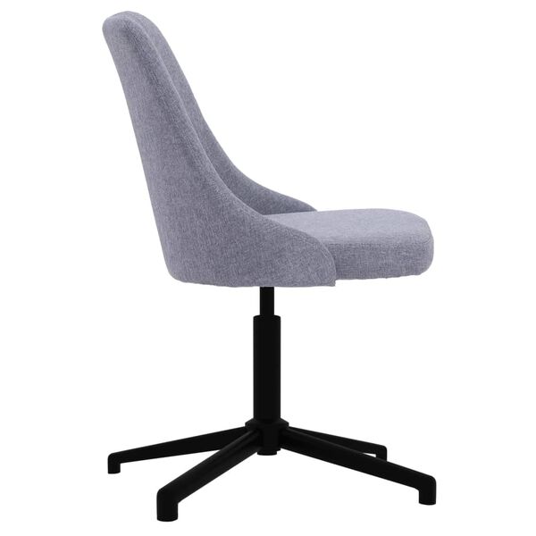 vidaXL Otočn&eacute; j&iacute;deln&iacute; židle 4 ks světle &scaron;ed&eacute; textil