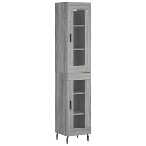 vidaXL Skř&iacute;ň highboard &scaron;ed&aacute; sonoma 34,5 x 34 x 180 cm kompozitn&iacute; dřevo