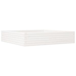 vidaXL Zahradn&iacute; truhl&iacute;k b&iacute;l&yacute; 110 x 110 x 23 cm masivn&iacute; borov&eacute; dřevo