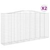 vidaXL Klenut&eacute; gabionov&eacute; ko&scaron;e 2 ks 400x50x200/220cm pozinkovan&eacute; železo