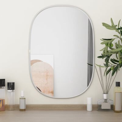 vidaXL Nástěnné zrcadlo stříbrné 50 x 35 cm