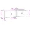 vidaXL N&aacute;stěnn&eacute; TV skř&iacute;ňky 2 ks kouřov&yacute; dub 80 x 34,5 x 40 cm