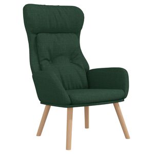 vidaXL Relaxačn&iacute; křeslo tmavě zelen&eacute; textil