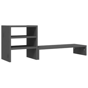 vidaXL Stojan na monitor b&iacute;l&yacute; 81x20x30 cm masivn&iacute; borov&eacute; dřevo