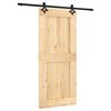 vidaXL Posuvn&eacute; dveře Přirozen&aacute; a čern&aacute; 90 x 210 cm