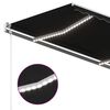 vidaXL Ručně zatahovac&iacute; mark&yacute;za s LED světlem 450 x 350 cm antracitov&aacute;