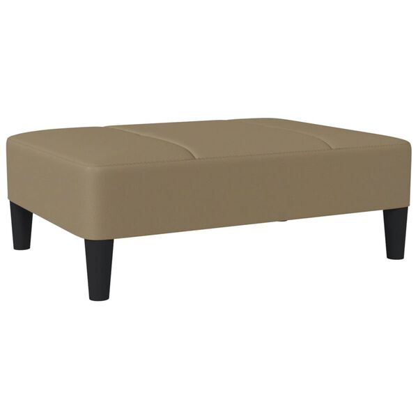 vidaXL Podnožka cappuccino 78 x 56 x 32 cm uměl&aacute; kůže