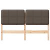 vidaXL Čalouněn&eacute; čelo postele s čelo Hněd&aacute; a taupe 140 cm