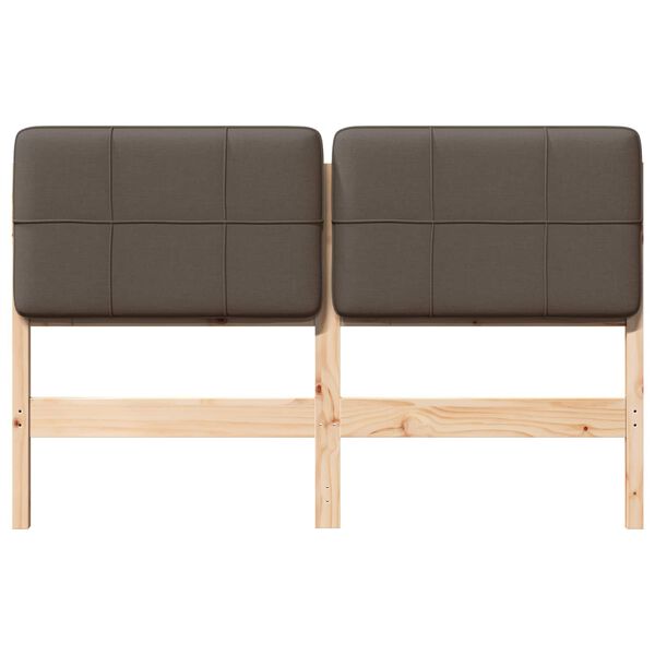 vidaXL Čalouněn&eacute; čelo postele s čelo Hněd&aacute; a taupe 140 cm