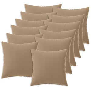 vidaXL Povlak na pol&scaron;t&aacute;ř 12 ks HEERLEN Taupe 40 x 40 cm Polyester