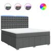 vidaXL Box spring postel s matrac&iacute; tmavě &scaron;ed&aacute; 180x200 cm textil