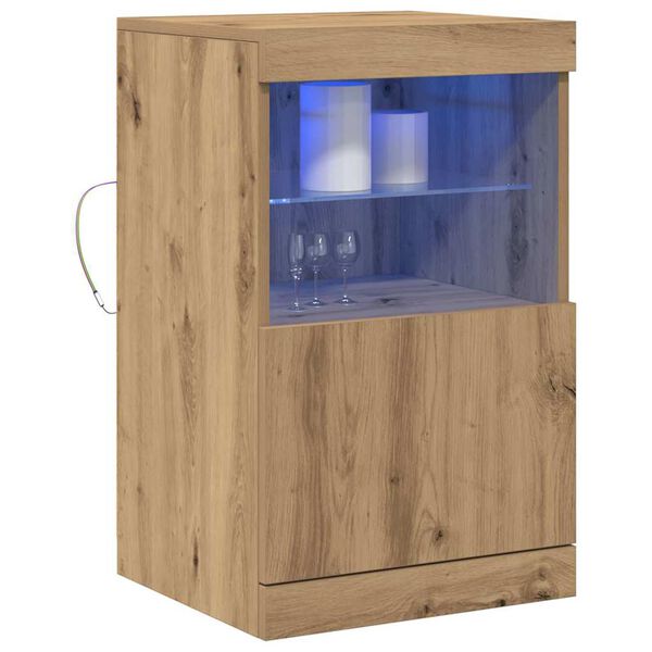 vidaXL LED komoda Artisanov&yacute; dub 41 x 37 x 67 cm kompozitn&iacute; dřevo