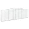 vidaXL Klenut&yacute; gabionov&yacute; ko&scaron; 400 x 30 x 120/140 cm pozinkovan&eacute; železo