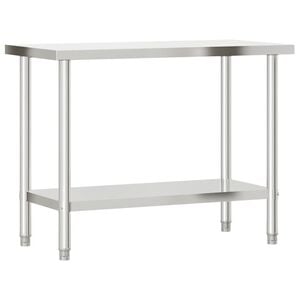 vidaXL Kuchyňsk&yacute; pracovn&iacute; stůl 110 x 55 x 85 cm nerezov&aacute; ocel