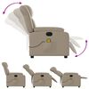 vidaXL Elektrick&eacute; mas&aacute;žn&iacute; polohovac&iacute; křeslo cappuccino uměl&aacute; kůže