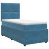 vidaXL Postel boxspring s matrac&iacute; s čelo Modr&aacute; 80 x 200 cm Samet