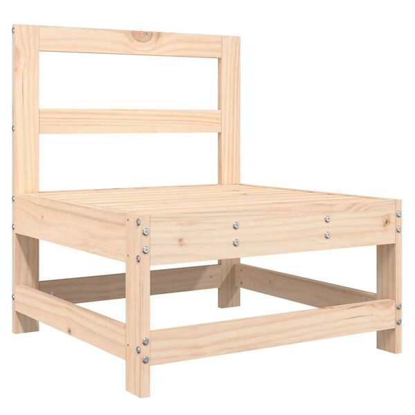 vidaXL Zahradní středová pohovka s poduškami masivní borové dřevo