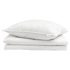 vidaXL Letn&iacute; přikr&yacute;vka s pol&scaron;t&aacute;řem 2 pcs B&iacute;l&aacute; Peř&iacute;