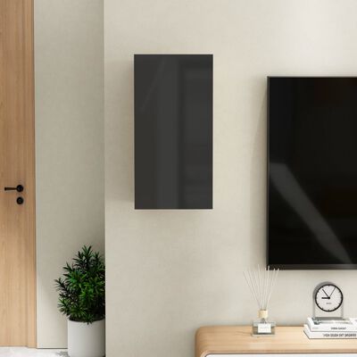 vidaXL TV stolek černý s vysokým leskem 30,5x30x60 cm dřevotříska