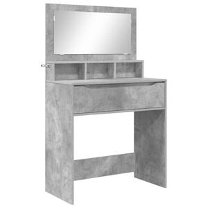vidaXL Toaletn&iacute; stolky do ložnice Betonově &scaron;ed&aacute; 80 x 39,6 x 135 cm