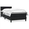 vidaXL Box spring postel s matrac&iacute; čern&aacute; 80x210 cm samet