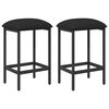 vidaXL Barov&aacute; stolička 2 pcs Čern&aacute; 40 x 32 x 74 cm Kompozitn&iacute; dřevo