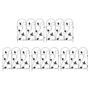 vidaXL Zahradn&iacute; plot Trel&aacute;ž Čern&aacute; 307 x 54,5 x 0,3 cm