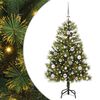 vidaXL Uměl&yacute; sklopn&yacute; v&aacute;nočn&iacute; stromeček s kužely Zelen&aacute; 120 cm