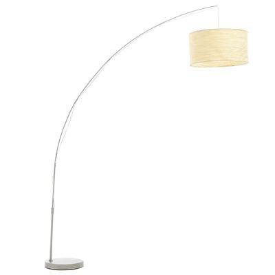 Nastavitelná stojací lampa oblouk krémová 192 cm