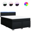 vidaXL Box spring postel s matrac&iacute; čern&aacute; 140 x 190 cm textil