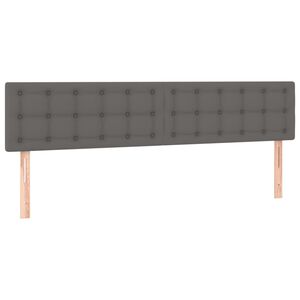 vidaXL Čela postele &scaron;ed&aacute; 160x5x78/88 cm uměl&aacute; kůže
