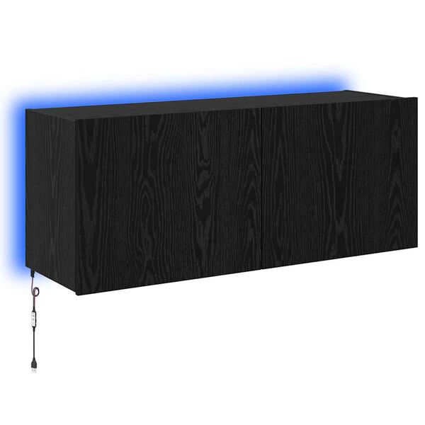 vidaXL TV wall cabinet Čern&yacute; dub 100 x 35 x 41 cm kompozitn&iacute; dřevo