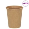 vidaXL Pap&iacute;rov&eacute; kel&iacute;mky na k&aacute;vu 1000 pcs 8oz 200ml hněd&eacute;