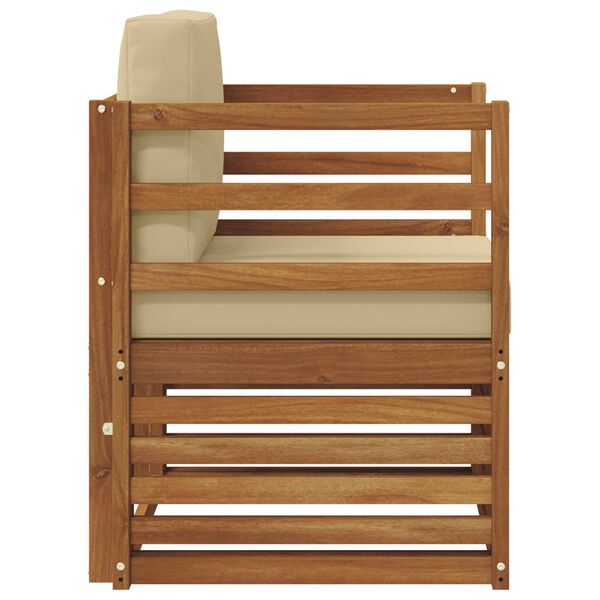 vidaXL Venkovn&iacute; pohovkov&aacute; souprava Př&iacute;rodn&iacute; 67 x 63 x 73 cm