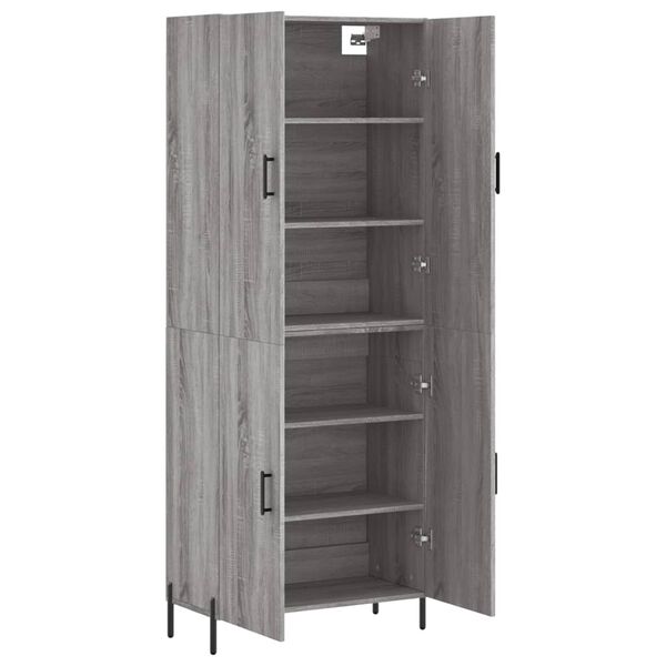 vidaXL Skř&iacute;ň highboard &scaron;ed&aacute; sonoma 69,5 x 34 x 180 cm kompozitn&iacute; dřevo