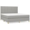 vidaXL Box spring postel s matrac&iacute; světle &scaron;ed&aacute; 160 x 200 cm textil