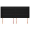 vidaXL Čelo postele typu u&scaron;&aacute;k čern&eacute; 183x16x118/128 cm textil