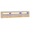 vidaXL TV skř&iacute;ňka s LED osvětlen&iacute;m dub sonoma 195 x 35 x 40 cm