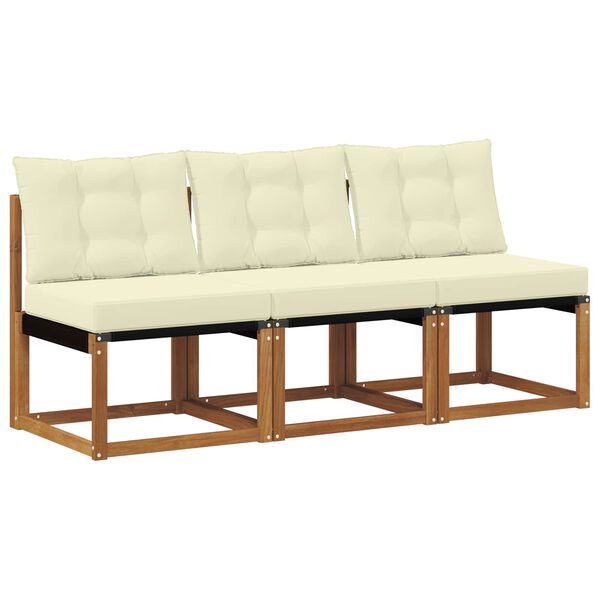 vidaXL 3 Kus Zahradn&iacute; prostředn&iacute; pohovka