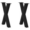 vidaXL Nohy k j&iacute;deln&iacute;mu stolu ve tvaru X, 2 ks, čern&eacute;, 50 x (72-73) cm, ocel