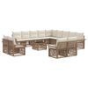 vidaXL Sada zahradn&iacute;ch pohovek 14 pcs Beige a kr&eacute;mov&aacute; b&iacute;l&aacute; polyratan