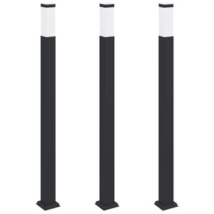 vidaXL Sloupkov&aacute; světla 3 ks 110 cm čern&aacute; IP44