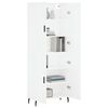 vidaXL Skř&iacute;ň highboard b&iacute;l&aacute; 69,5 x 34 x 180 cm kompozitn&iacute; dřevo