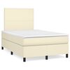 vidaXL Box spring postel s matrac&iacute; kr&eacute;mov&aacute; 120x200 cm uměl&aacute; kůže
