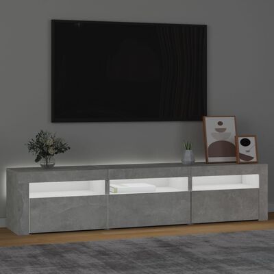 vidaXL TV skříňka s LED osvětlením betonově šedá 180x35x40 cm