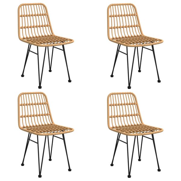 vidaXL 5d&iacute;ln&yacute; zahradn&iacute; j&iacute;deln&iacute; set polyratan