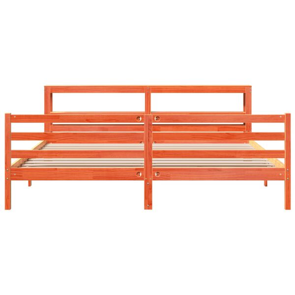 vidaXL Postel bez matrace voskově hněd&aacute; 200 x 200 cm masivn&iacute; borovice